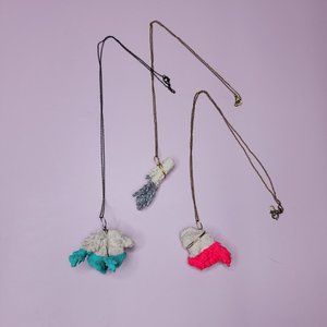 Anthropologie Dipped Sessile Coral Necklace trio